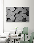 Obraz Betónový šesťuholník, betón imitácia